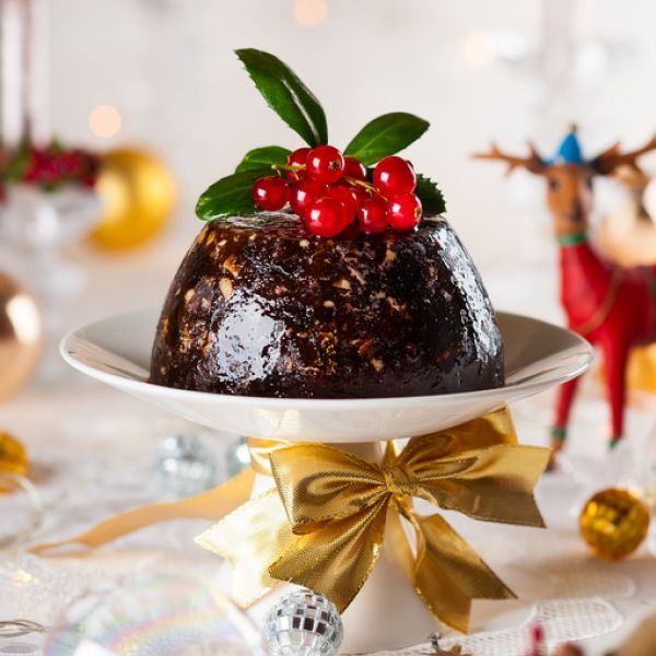 Klassischer Weihnachtspudding