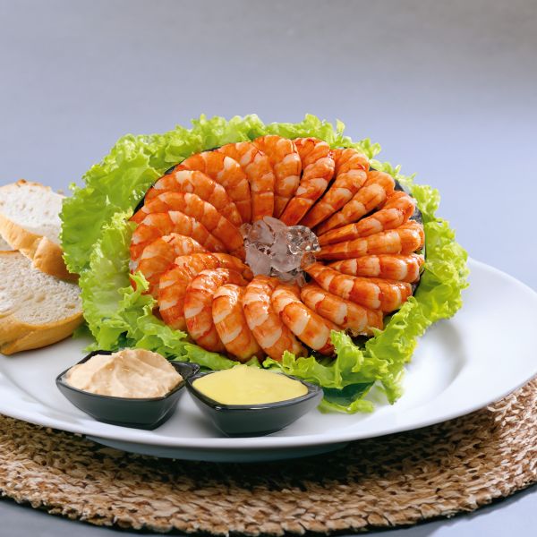 Garnelenkranz, mit gratis Cocktail-Sauce